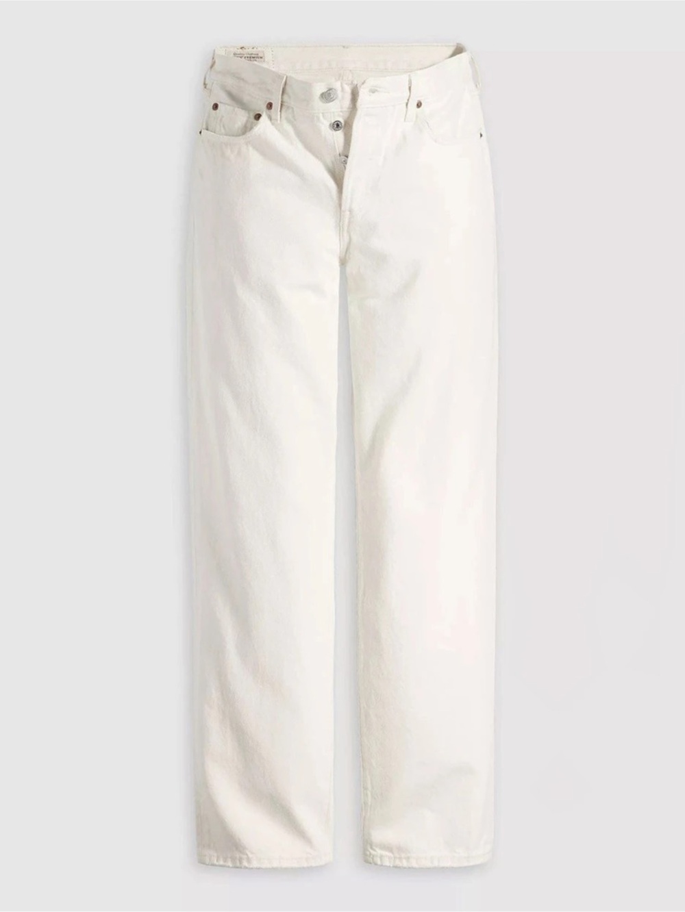 NWOT Levi's 501 Cropped Straight Leg Jeans in Ecru Waist 27 Length 26